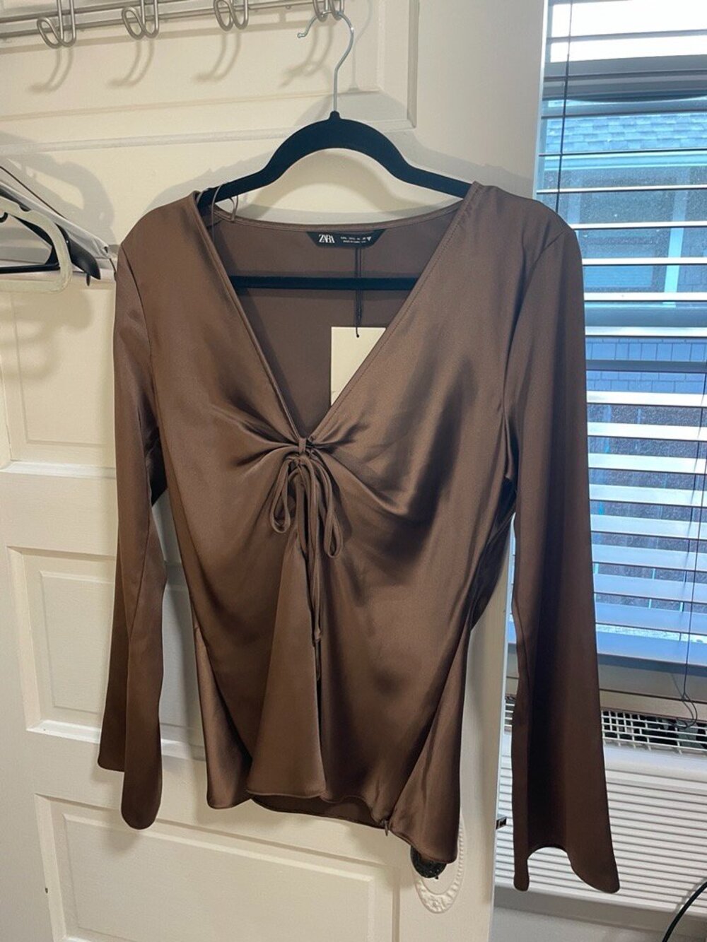 Zara Silky Brown top